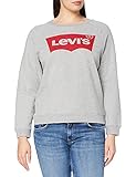 Relaxed Graphic Crew Levi\'s Damen Relaxed Graphic Crew Sweatshirt, Grau/Fleece Batwing Smokestack Htr 0, X-Small