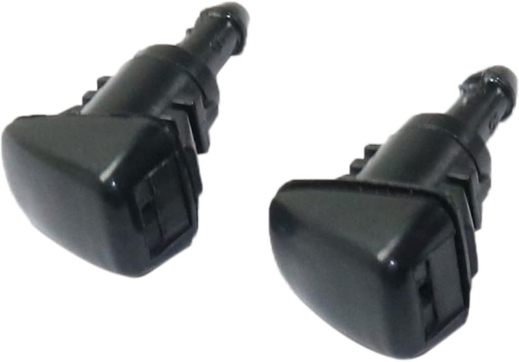 For Chrysler 300 2006 07 08 09 2010 Windshield Washer Nozzle Driver and Passenger Side | Pair | Plastic | Black | Replacement For 4805742AB, 58115