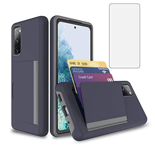 Coque Samsung Galaxy S21 FE 5G Asuwish avec protège-écran et porte-carte