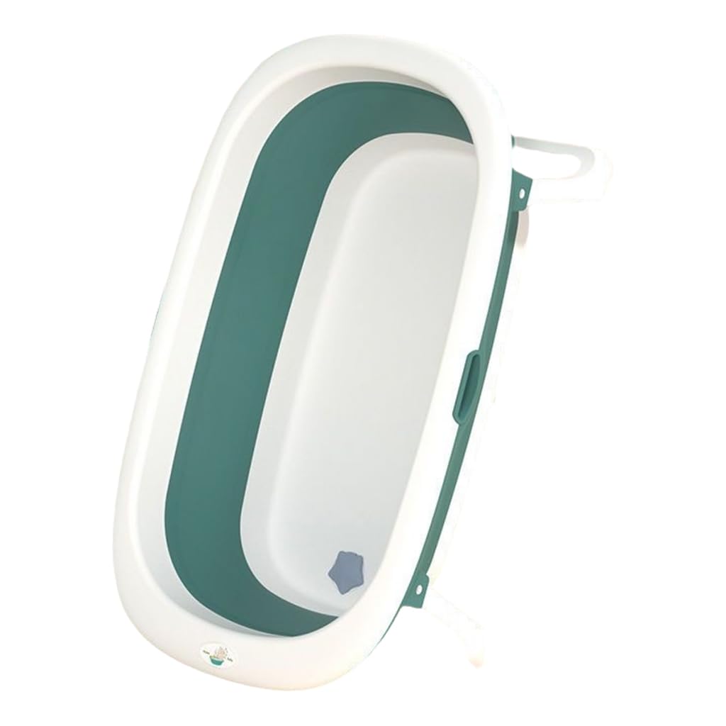 SolarBliss Multi-Functional Collapsible Pet Bathtub with Drainage Hole,Portable Indoor Outdoor Folding Small Pets Bathtub for Puppy Small Dogs Cats,dark green-83x50x23cm