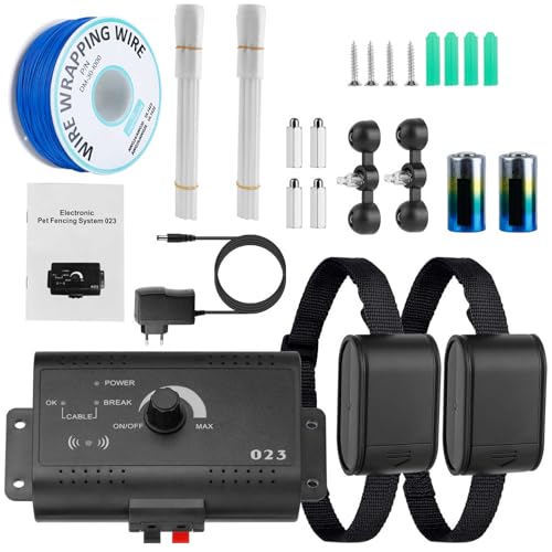 Electric Dog Fence System with Battery Collar & Boundary Wire