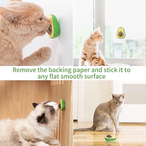 Image of cature Care by Nature Cat Catnip Ball Avocado Shape,Catnip Edible Licking Ball,Cat Treat Toy Catnip Ball Pet Chew Toys Dental Catnip Wall Treats For Cats