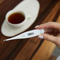 Beurer FT 09 Digital- und Körperthermometer, wasserdicht, LCD-Display mit Messbereich +/- 1 ºC, akustisches Signal, ohne Glas, Farbe Weiß – Ansicht 4