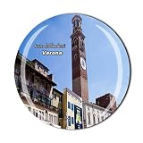 Aimant de réfrigérateur Torre del Lamberti Verona Italie, souvenir touristique en cristal, collection cadeau
