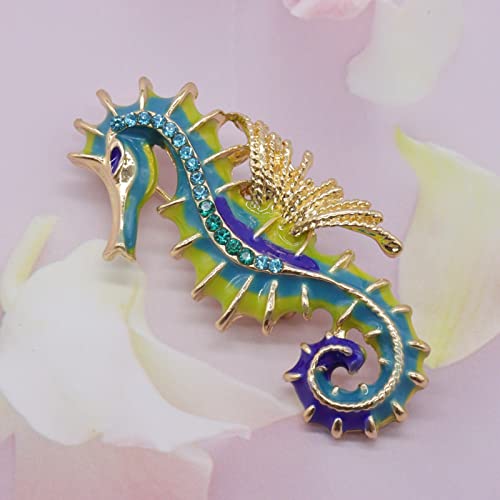 Image of Animal brooch Women's Fashion Unique Crystal Rhinestone Vintage Enamel Lapel Safety Pin, Clothing Jewelry Clothing Backpack Jacket Hat Decoration DIY