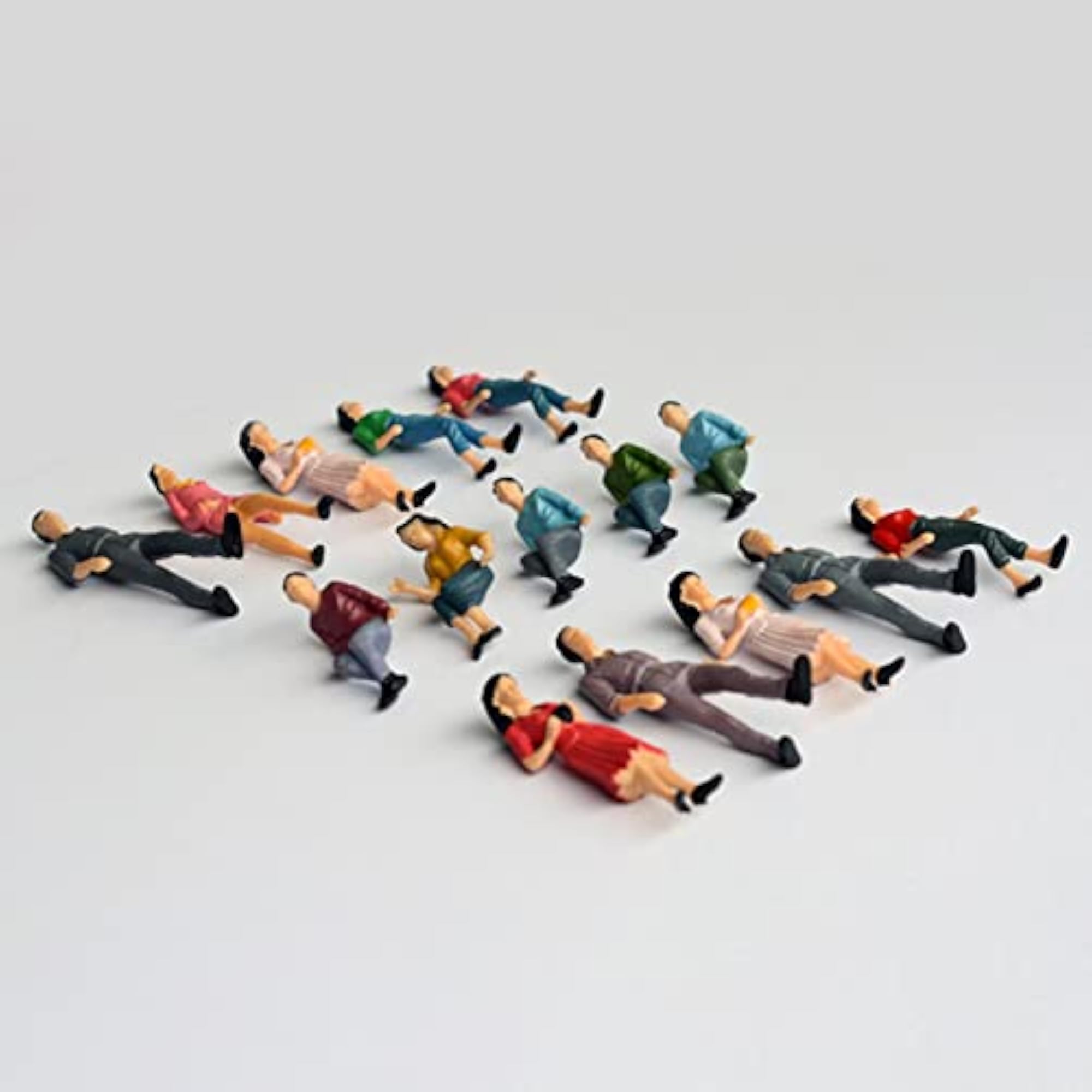 6x Hand Painted Decorative Figures for Sand Table Scenery
