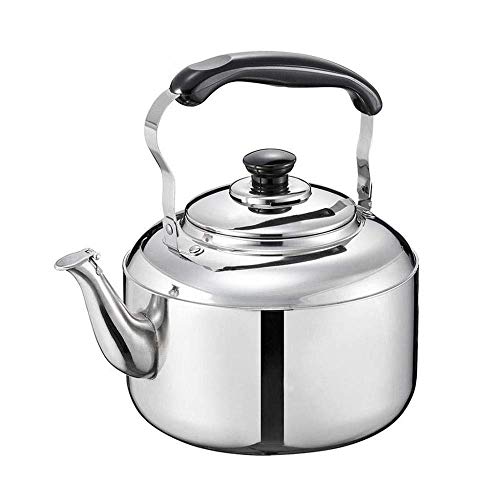 5Lmodern Whistling Herdkessel, 304 Edelstahl Teekanne, Verbrühschutz, Gasherd Induktionsherd, Mit Waage Linie A.