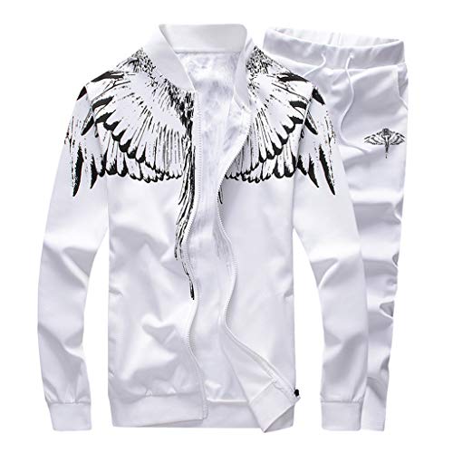 Preisvergleich Produktbild Trend Reißverschlussmantel Pullover Anzug Fitness Langärmliger Hosenanzug Kapuzenpulli Tägliche Mode Adler, Der Flügel Ausbreitet Drucken Jersey Motorrad Kleidung Set Kostüm