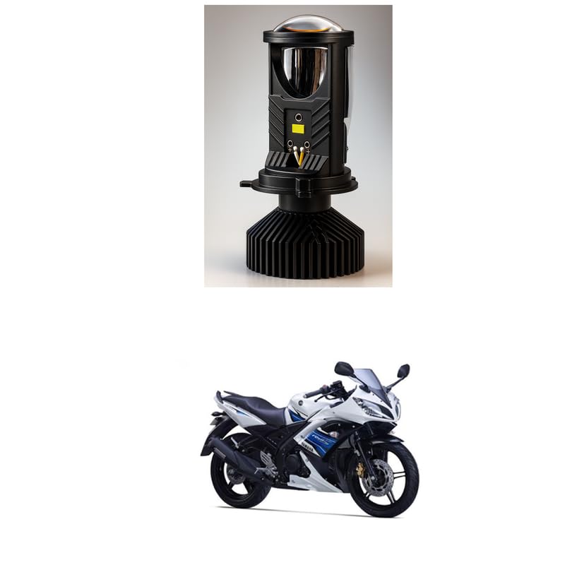 Universal H4/9003 40W LED Mini Projector Lens Headlight Bulb High/Low Beam Bi-LED Conversion Kit 6000K Cool White High Power Retrofit Lamp Comfortable With Universal For Bike NA