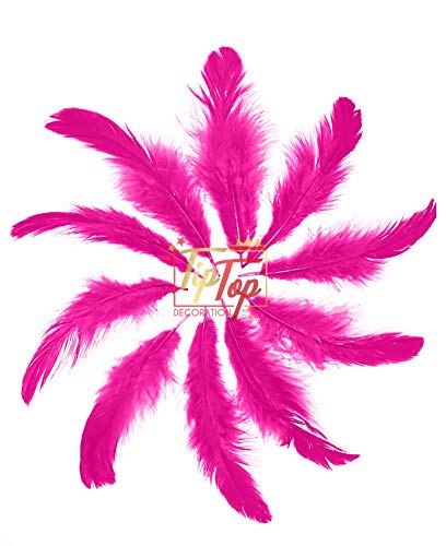 Image of TIPTOP DECORATION Natural Dyed Feathers 10 cm (80 pieces) (Dark Pink)