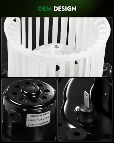 Image of HVAC Heater Blower Motor with Fan Cage for:-Chevy Tahoe 1997-2000 C1500 K1500 for:-GMC Yukon C1500 Suburban for:-Cadillac Escalade, 4.3L 5.0L 5.7L 6.5L 7.4L A /C Heater Blower Motor OE# 700100