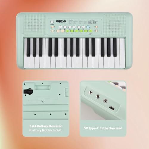 Clavier électronique 32 touches HUIOP instrument de musique 16 tons 10 rythmes