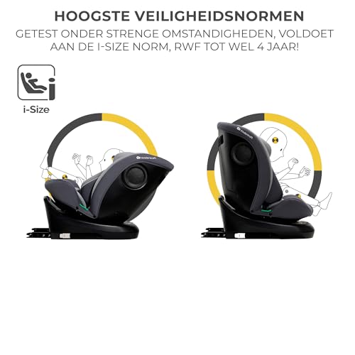 Kinderkraft I-GROW I-SIZE 40-150 cm Autostoeltje 0-36 kg, 360 draaien, met Isofix, afstelbare hoofdsteun 12 verstelniveaus, Extra veiligheidsvoorzieningen, Groep 0/1/2/3, tot 12 jaar, Grijs - Afbeelding 3