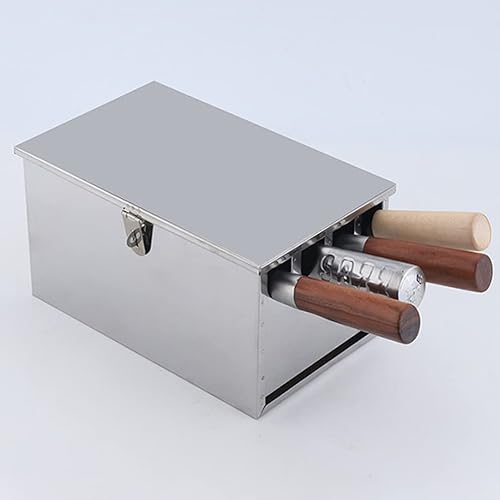 Miniatura 5 de Zerodeko Soporte de bloque de cuchillos de acero inoxidable sin cuchillos bloque de carnicero estante de almacenamiento de cuchillos con tapa