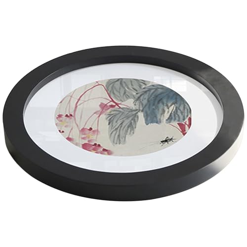 Cadre photo rond en bois moderne de 12 pouces Gcroet mural salon