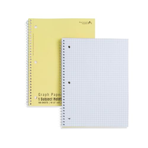 Cahier à spirales 70 feuilles pastel avec quadrillage carré Blue Summit