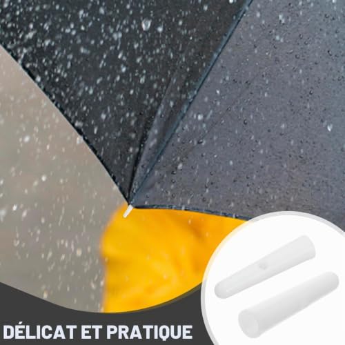 KALLORY Embouts Baleine Faciles à Installer Parasol Lot de 10 en Plastique Blanc, Accessoires Parapluie Couleur Aléatoire pour Réparation et Décoration – vue 3