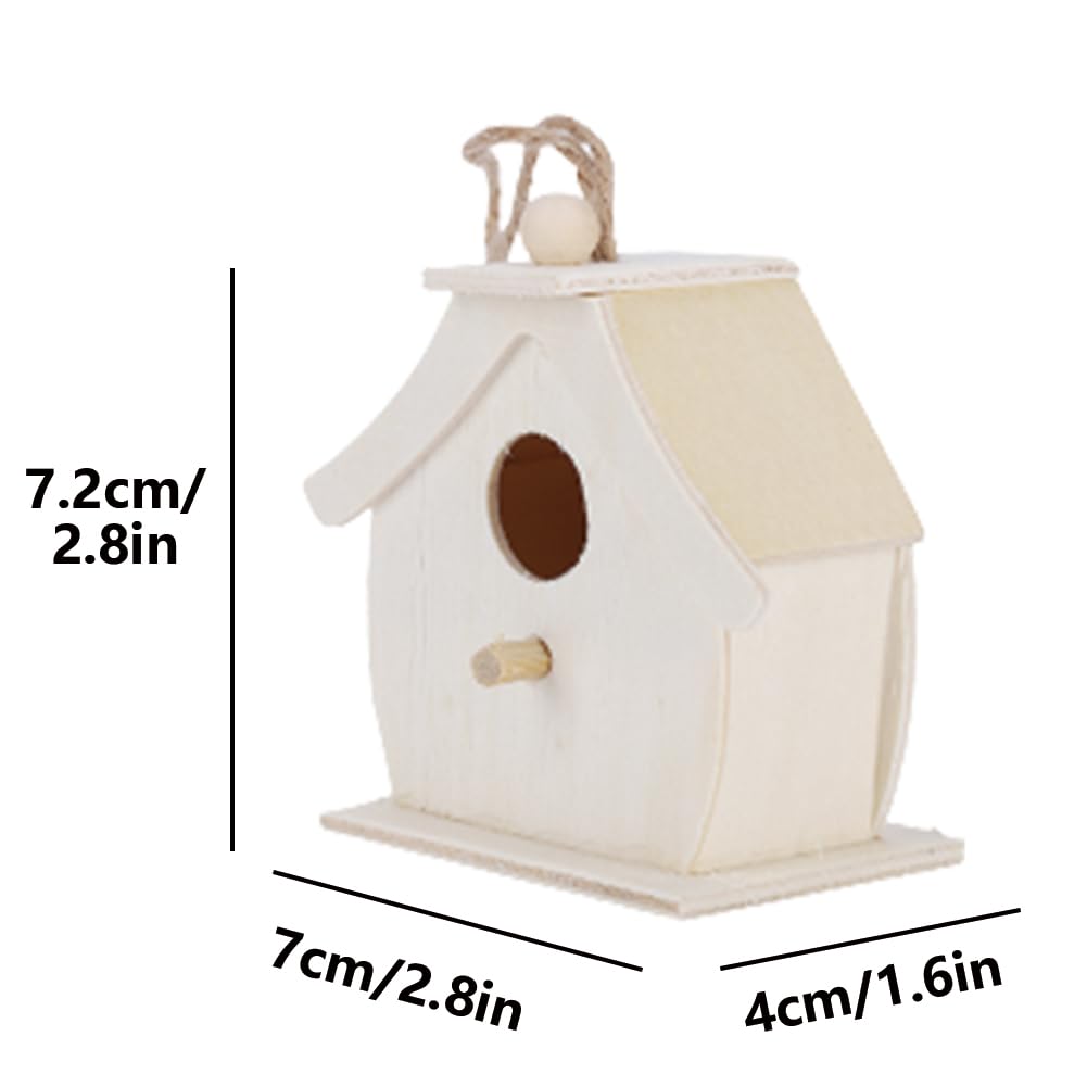 Casetta Per Uccelli In Legno Da Appendere - Mangiatoia Per Uccellini Selvatici Da Esterno Verniciabile - Foto 13