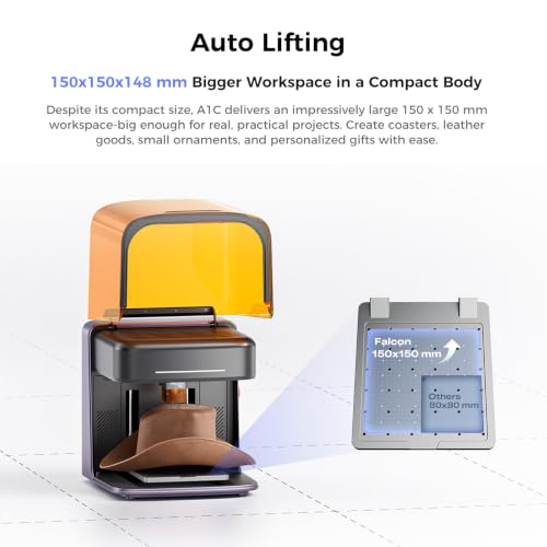 Image of Creality A1C 5W Laser Engraver, Mini Desktop Laser Cutter for Beginners