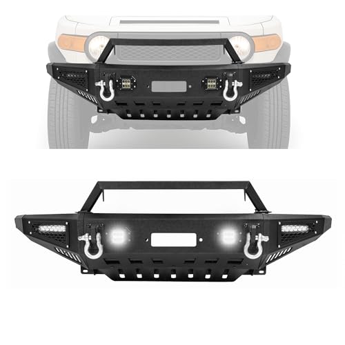 KUAFU Front Bumper Black 2007-2014 Toyota FJ Cruiser