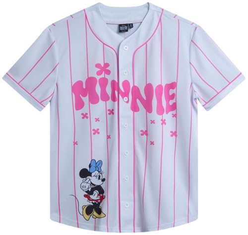 Image of Disney Womens Baseball Jersey Lightweight Graphic Baseball Shirts for Women | 100% Polyester Fabric, Lightweight & Breathable, Mesh or Button-Down Styles