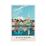GAPKJGTS Stavanger Leinwand-Poster, Wandkunst, Wandkunst, 