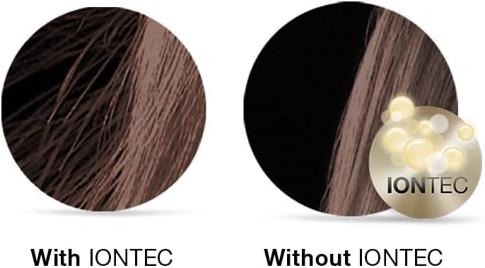 Comparison of hair with and without IONTEC technology