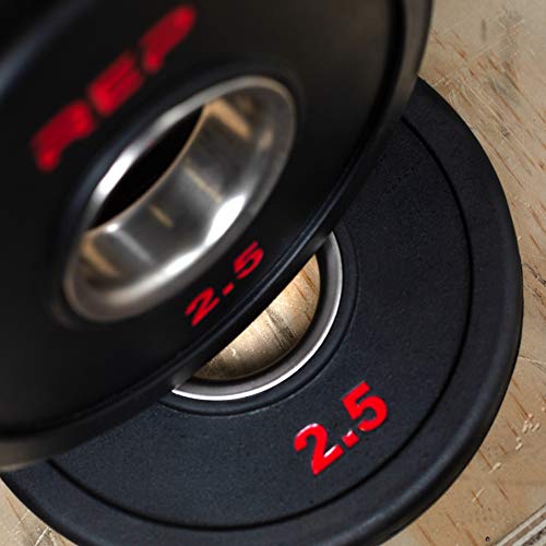 Rep Fitness 65lb Rubber Coated Olympic Plate Set and Hard Chrome EZ Curl Barbell