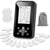 MANPICTE TENS Unit Muscle Stimulator 36 Modes, Rechargeable Dual Channel TENS Machine for Pain Relif Muscle Massager with 12 Premium Electrode Pads and Dust-Proof Storage Bag MH-1088