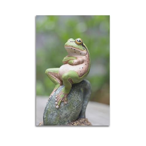 Sculpture murale grenouille pierre ZHOUKEG pour habiller un grand mur blanc vide