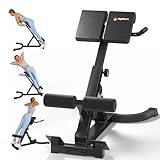 Roman Chair,Foldable Back Extension Machine,Adjustable Ab Back Extension Machine,Core Strength Trainer,Back Exercise Machine for Glute,Ab Workouts,Full All-in-One Body Workout&Home Gym Fitness