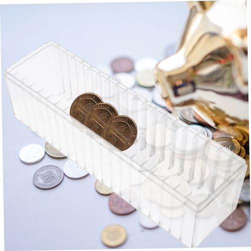 Caja organizadora transparente para monedas 20 piezas miniatura 4