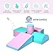 Costzon Crawl and Climb Foam Play Set, Colorful Fun Foam Play Set, 5 Piece Lightweight Interactive Set, Children’s Software Composite Toy for Toddlers, Preschoolers, Baby and Kids (Pink)