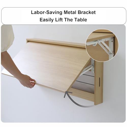 Table pliante murale multifonctionnelle design épuré haute charge robuste - 6