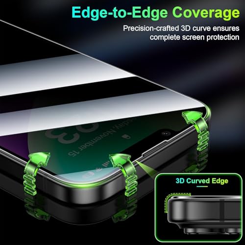 Image of MACLEN Anti-Spy 4-Way 360 True Privacy Tempered Glass Militry-Grade Protector for iPhone X, XS, 11 Pro,Case Friendly, 9H Hardness, Easy Installation