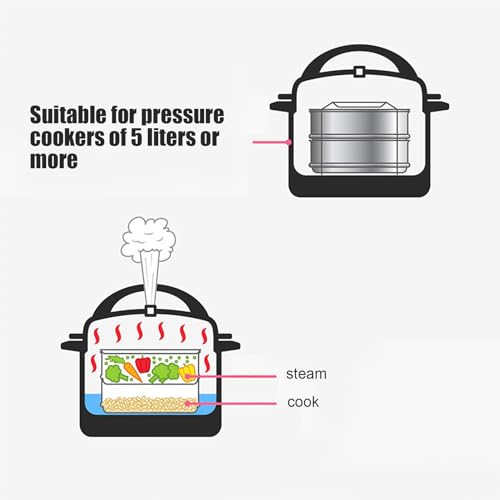 Cuiseur vapeur empilable pour cuire 3 plats simultanément en acier inoxydable