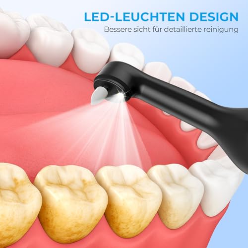 Zahnreinigung Zahnaufhellungsset Professionell, Zahnpolierer mit 5 Modi für Zahnreinigung & Zähne Aufhellen, zum Polieren nach der Zahnreinigung, Zahnaufhellung Bleaching Set mit 5 Köpfen – Bild 6