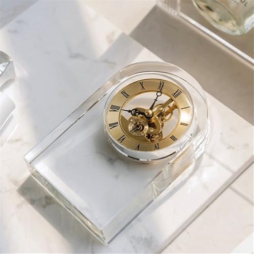 Reloj de mesa silencioso con maquinaria de precisión y estructura estéticamente limpia 5