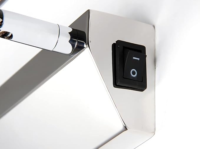 HuaJian LED spiegellamp met schakelaar roestvrij staal badkamer spiegellicht kastlamp 180° draaibare wandlamp make-up spiegel verlichting instelbaar werkkamer badkamer lamp IP44 wandlamp (55cm) photo 2