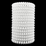 15 Pcs Spiral Hair Ties, White Coil elastics Hair Ties, White Small Spiral Hair Ties,No Crease Hair