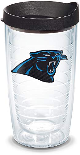 Image of Tervis Made in USA Double Walled NFL Carolina Panthers Insulated Tumbler Cup Keeps Drinks Cold & Hot, 16oz, Primary Logo