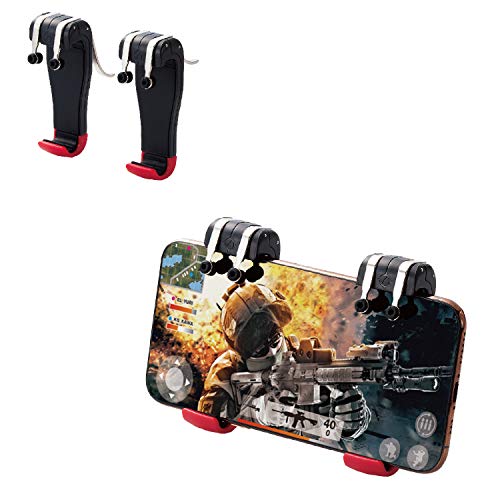 エレコム 荒野行動 PUBGMobile スマホ用ゲームコントローラ 射撃ボタン [4ボタン分離型&amp;ミニグリップ] 4.7~6.5インチ iPhone/Android P-GMGM4B01 41CsgyAksLL.jpg