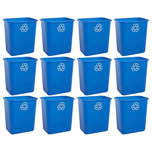Image of United Solutions Slim 28-Quart Recycling Bins fit Small Spaces in Offices, Kitchens, dorms, and Homes with an Easy-to-Clean Design.