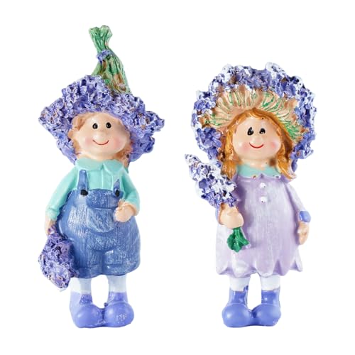 Brizoria 2 - Piece Set of Lavender Garden Decorative Character