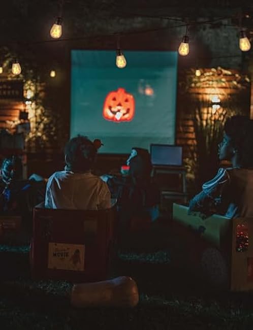 Brightech Ambience Pro Solar Powered LED Outdoor String Lights - 27 Ft Commercial Waterproof Patio Lights with Flaming, Flickering Bulbs - Shatterproof String Lights for Halloween, Porch, Deck