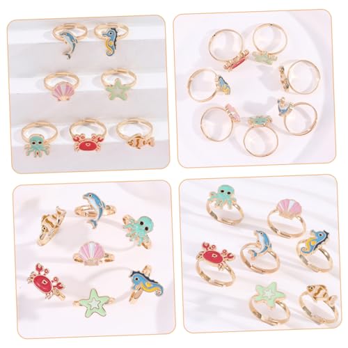 Anillos de moda de animales CALLARON 7 piezas regalo ideal niñas 4