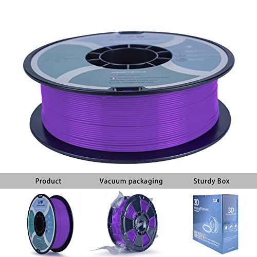 Image of ZIRO 1.75mm PLA Filament, 3D Printer PLA PRO Basic Color Series, Purple | Fit for Most FDM 3D Printer, 1.75mm 1KG Spool, Dimensional Accuracy + /-0.03mm, Colorful PLA FilamenT