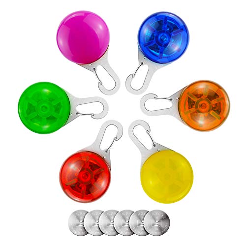 Dog Collar Light, 6PCS Clip On led Pet Collar Lights for Dogs Cats