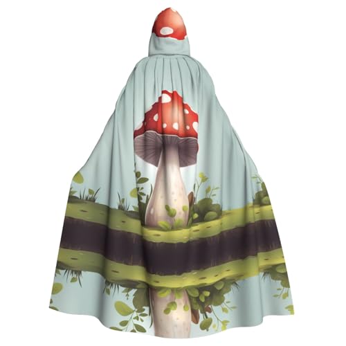 Cape à capuche champignons adulte pour éviter les déguisements inconfortables