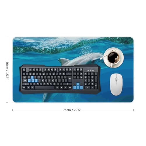 Tapis de souris de jeu grand format LED antidérapant et étanche pour PC